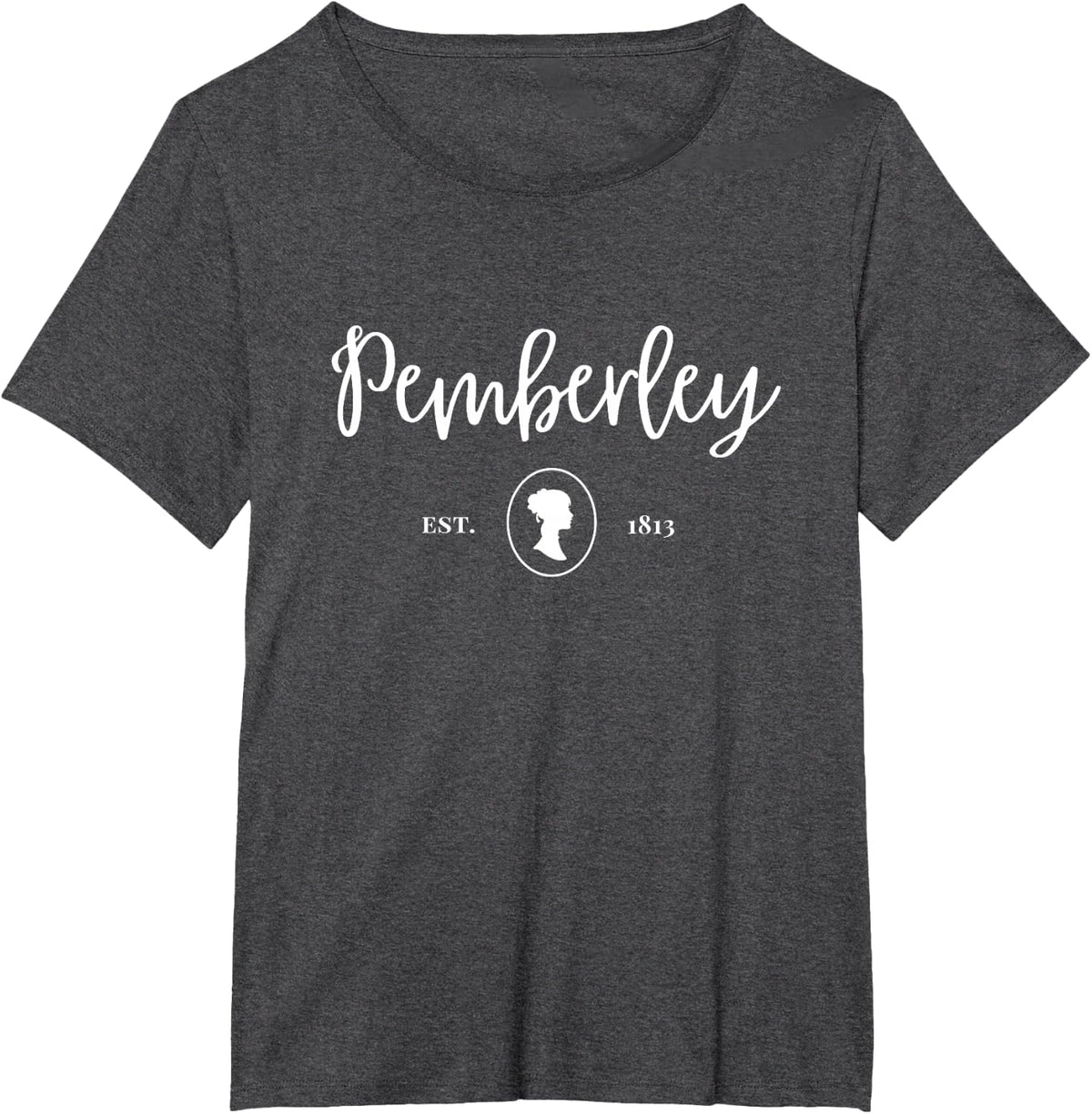 Pemberley Pride and Prejudice Jane Austen T-Shirt - Dark Heather Grey