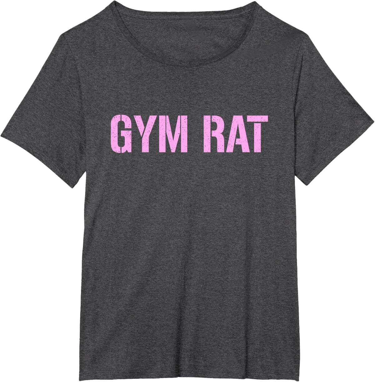 Gym Rat (Pink) T-Shirt - Dark Heather Grey