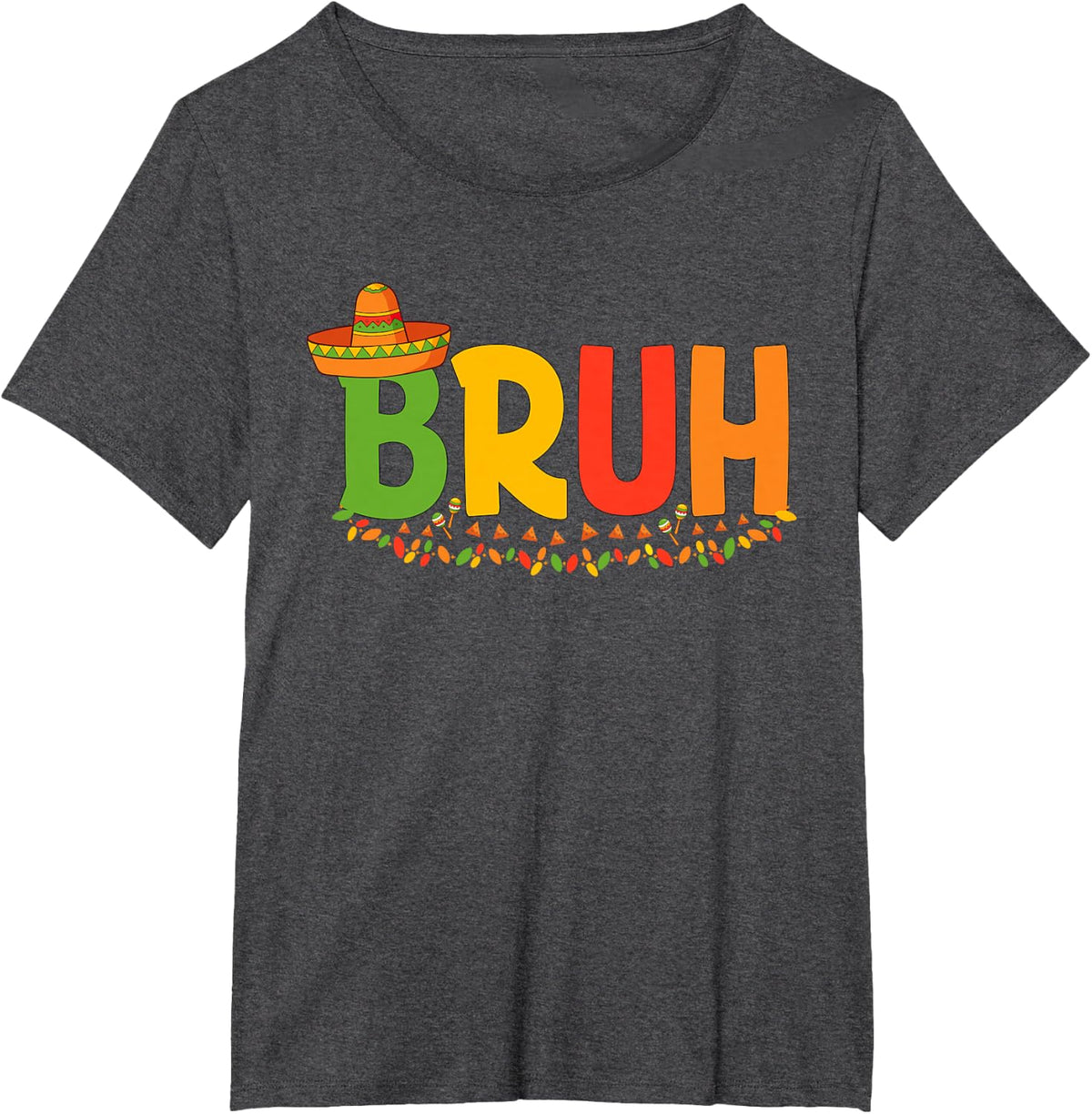 Bruh Cinco De Mayo Teens Boys Kids Cinco De Mayo T-Shirt - Dark Heather Grey