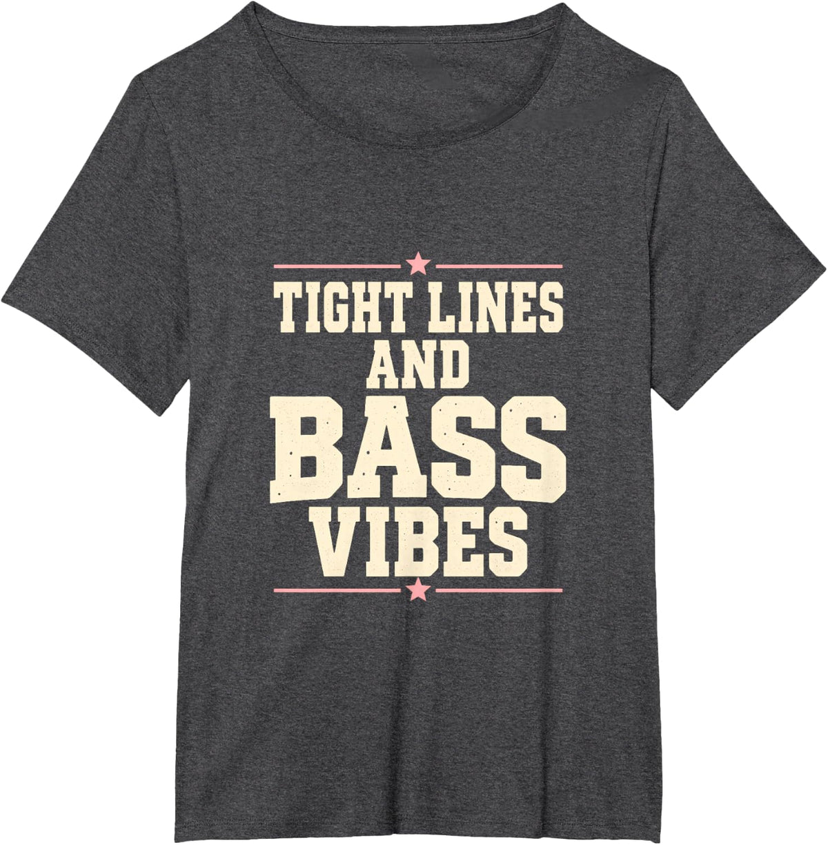 Tight Lines and Bass Vibes Fishing Sunrise Kids T-Shirt - Dark Heather Grey
