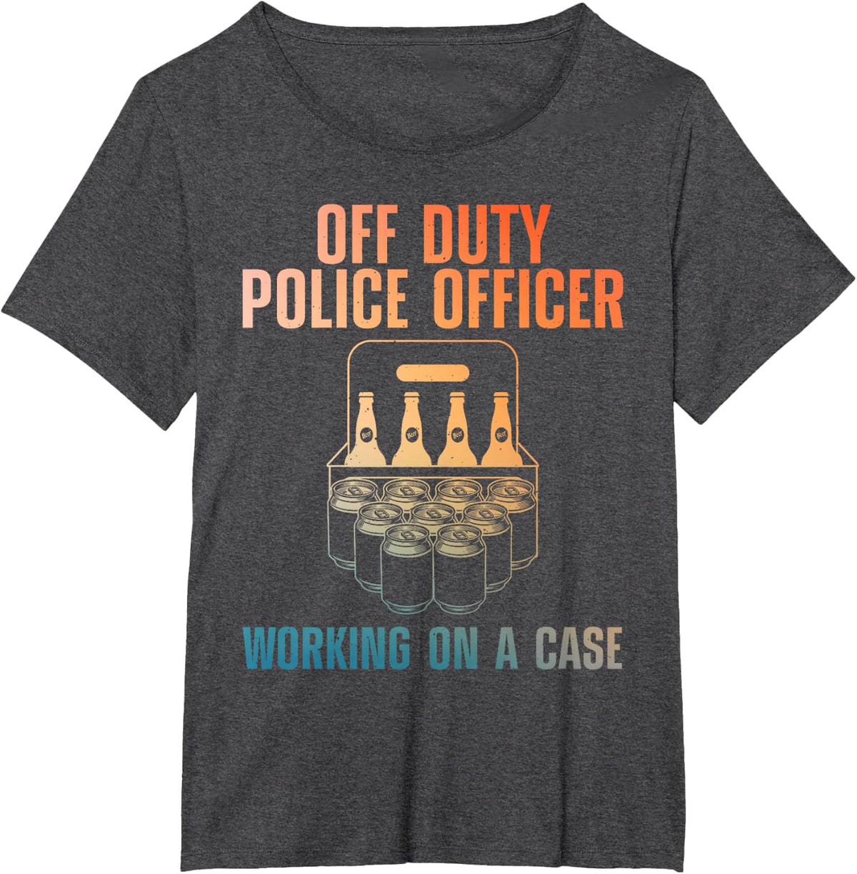 Funny Police Officer Design for Men Women Cop Police Officer T-Shirt - Dark Heather Grey