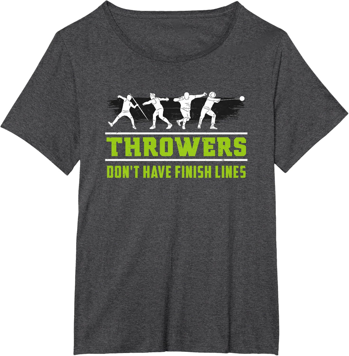 Track and Field Throwing shot put outfit - Finish Line T-Shirt - Dark Heather Grey