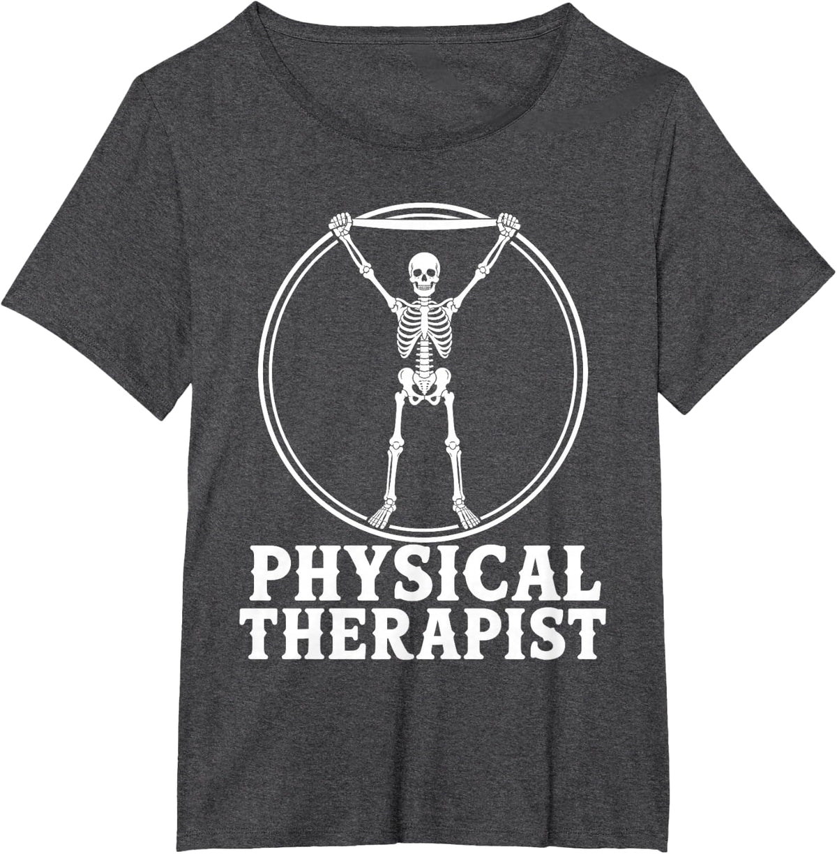 Physical Therapist Skeleton Resistance Band Pt T-Shirt - Dark Heather Grey