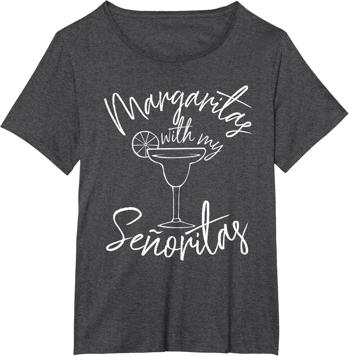 Margaritas With My Senoritas Shirt | Cinco De Mayo Gifts Tee T-Shirt - Dark Heather Grey
