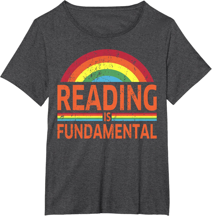 Reading is Fundamental Poetry, Bookworm And Book Reader T-Shirt - Dark Heather Grey