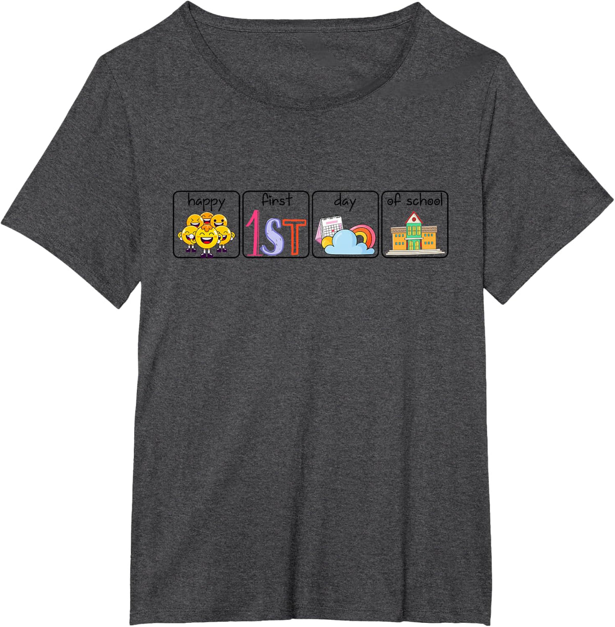 SPED AAC Special Education Happy First Day Of School T-Shirt - Dark Heather Grey