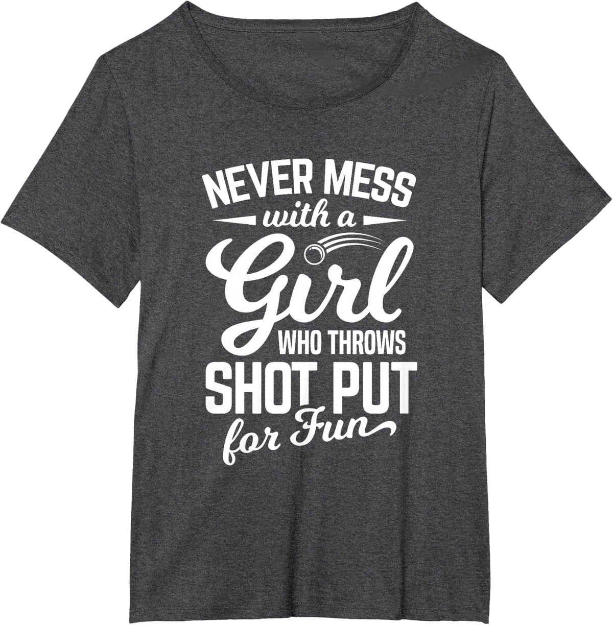 Funny Discus Throwing Shot Put Discus Thrower Girl T-Shirt - Dark Heather Grey