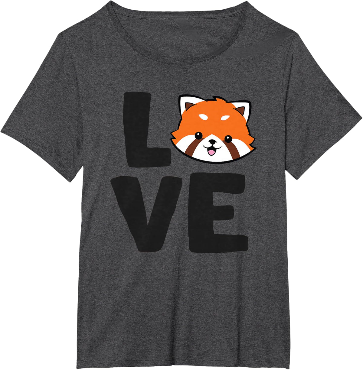 Red Panda Love Cute Red Panda T-Shirt - Dark Heather Grey