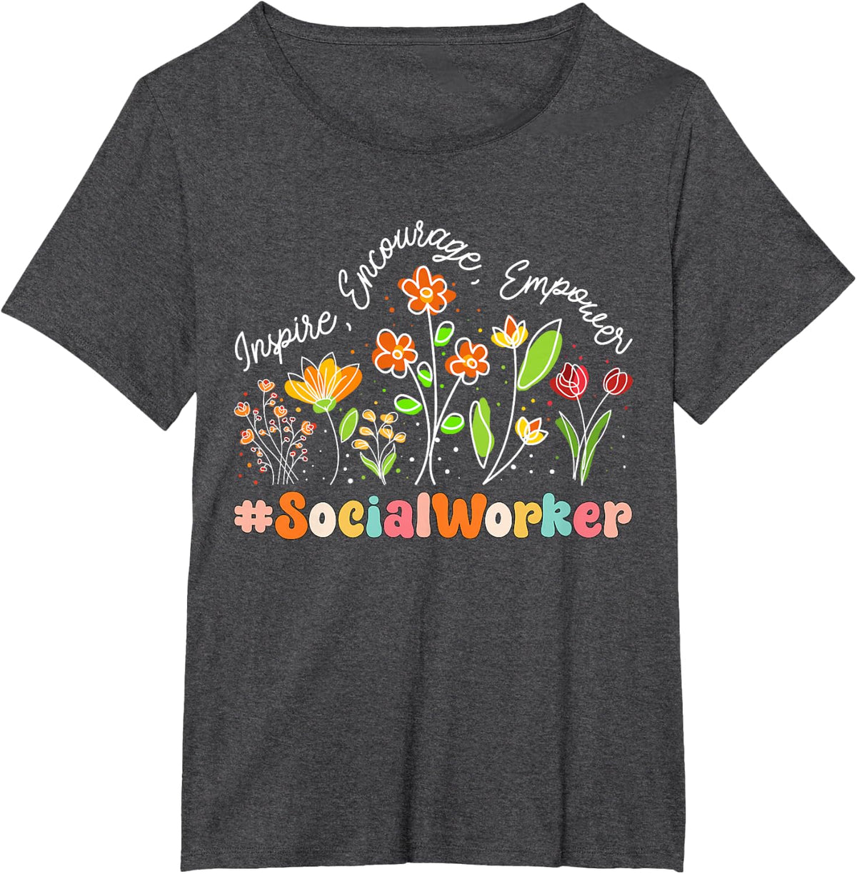 Social Worker Appreciation Week Teacher Back to School T-Shirt - Dark Heather Grey