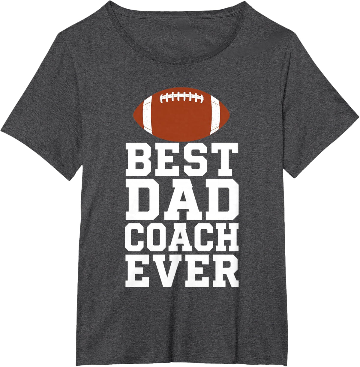 Coach Dad Design for Dad Father Men Football Coach Daddy T-Shirt - Dark Heather Grey