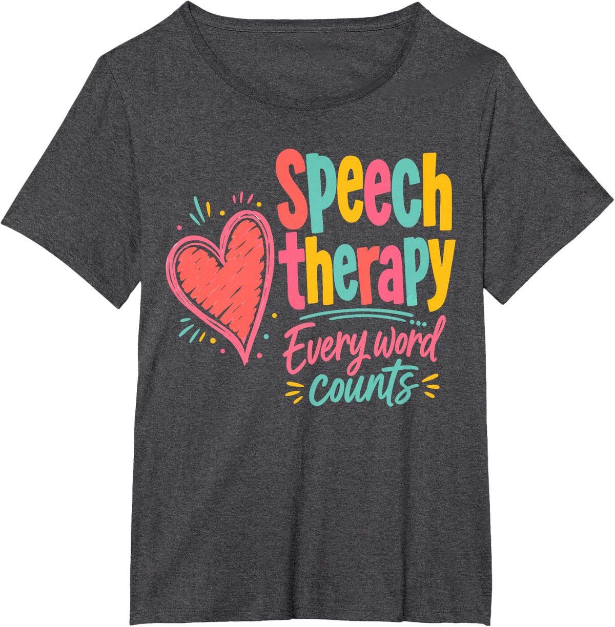 Speech Therapy T-Shirt - Dark Heather Grey