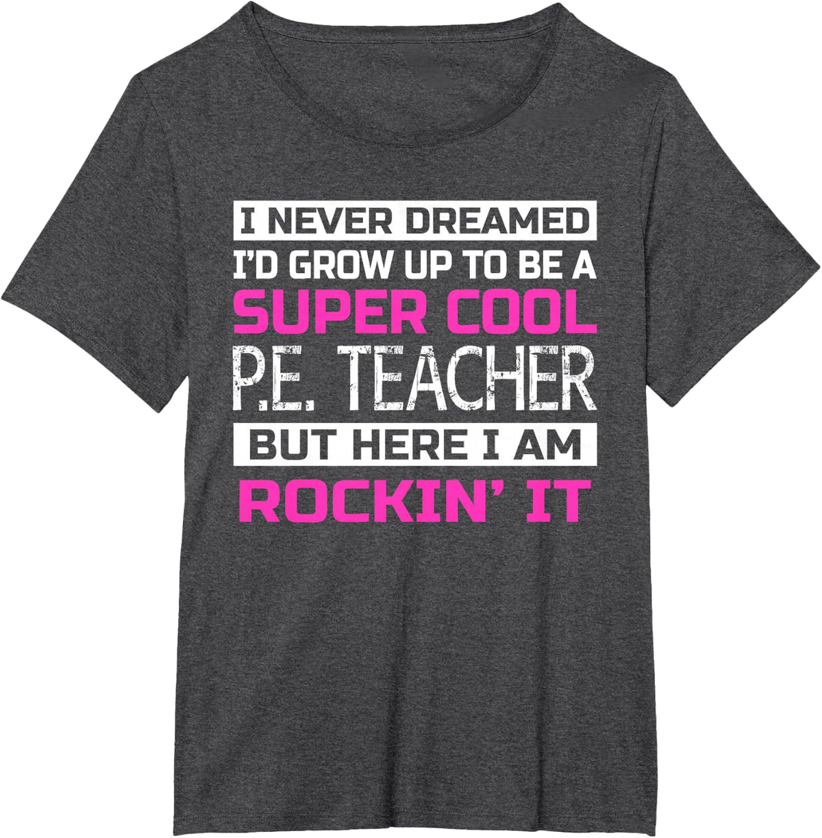 Funny PE Teacher Shirt Physical Education Teacher Gift T-Shirt - Dark Heather Grey