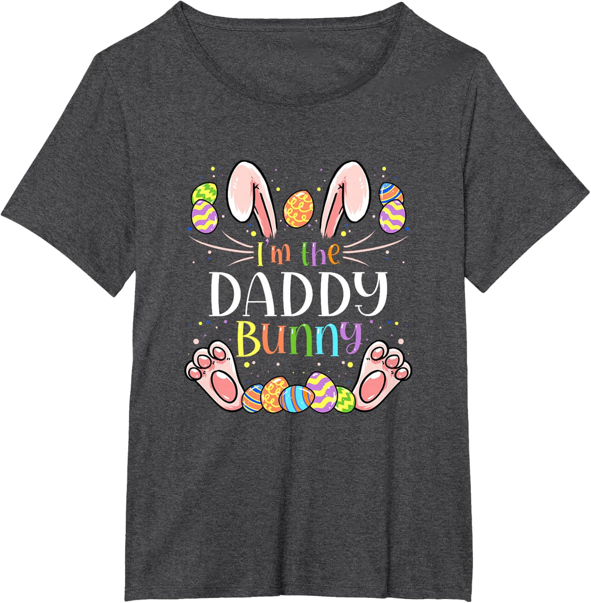 I'm The Daddy Bunny Matching Family Easter Gang Crew T-Shirt - Dark Heather Grey