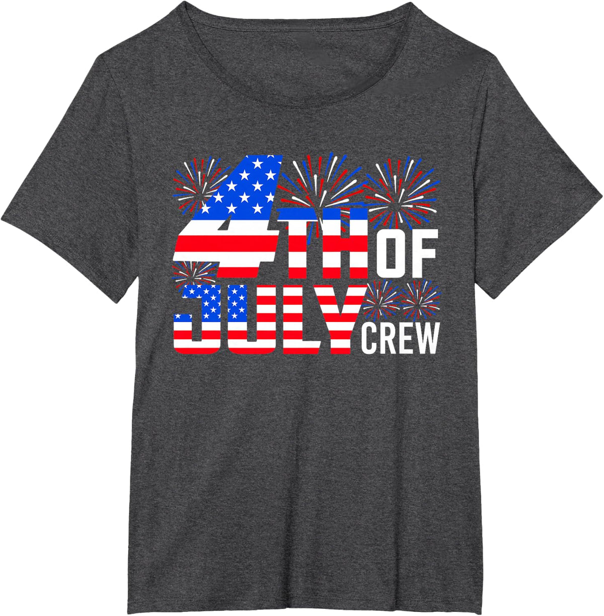 4th Of July Crew Funny Independence Day Family Matching T-Shirt - Dark Heather Grey