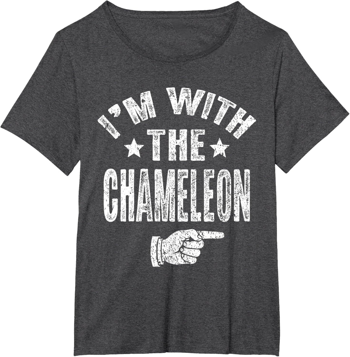 I'm with The Chameleon Funny Costume Halloween Matching T-Shirt - Dark Heather Grey