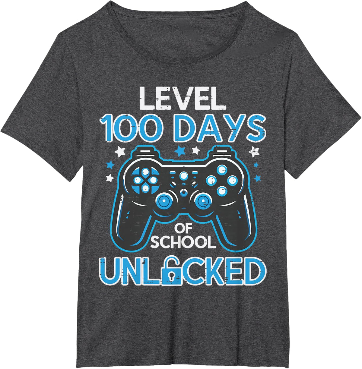 100 Days School Gaming Controller 100th Day Toddler Boys Kid T-Shirt - Dark Heather Grey