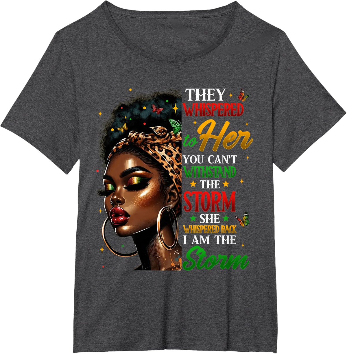 Juneteenth Shirts Black Women I'm The Storm Black History T-Shirt - Dark Heather Grey