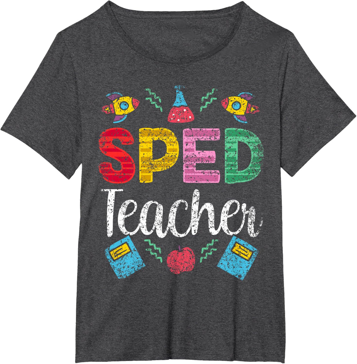 Sped Teacher Cute Special Education Awareness T-Shirt - Dark Heather Grey