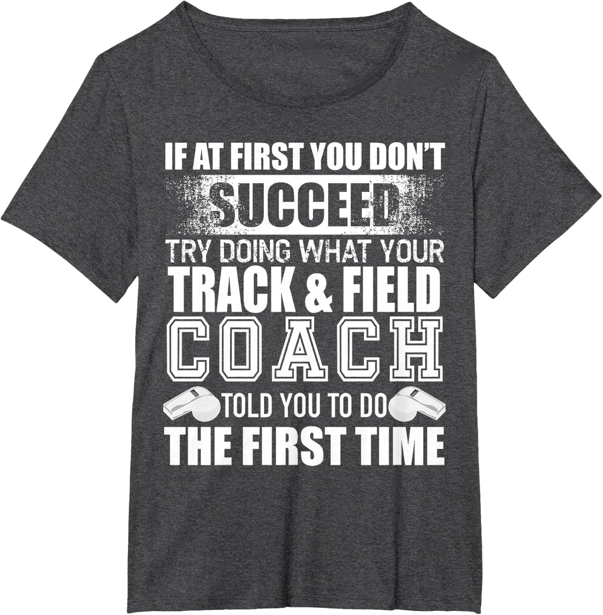 Funny Track & Field Coach Tshirt Thank You Gift for Coaches T-Shirt - Dark Heather Grey