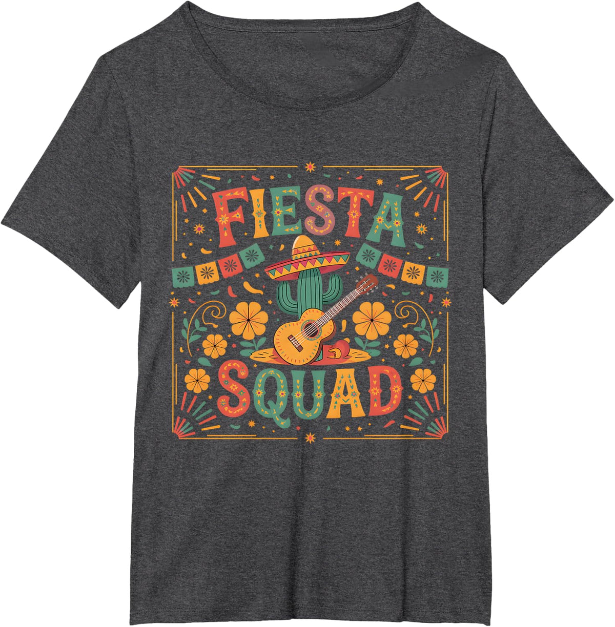 Cinco De Mayo Party 5 De Mayo Mexican Fiesta Squad T-Shirt - Dark Heather Grey