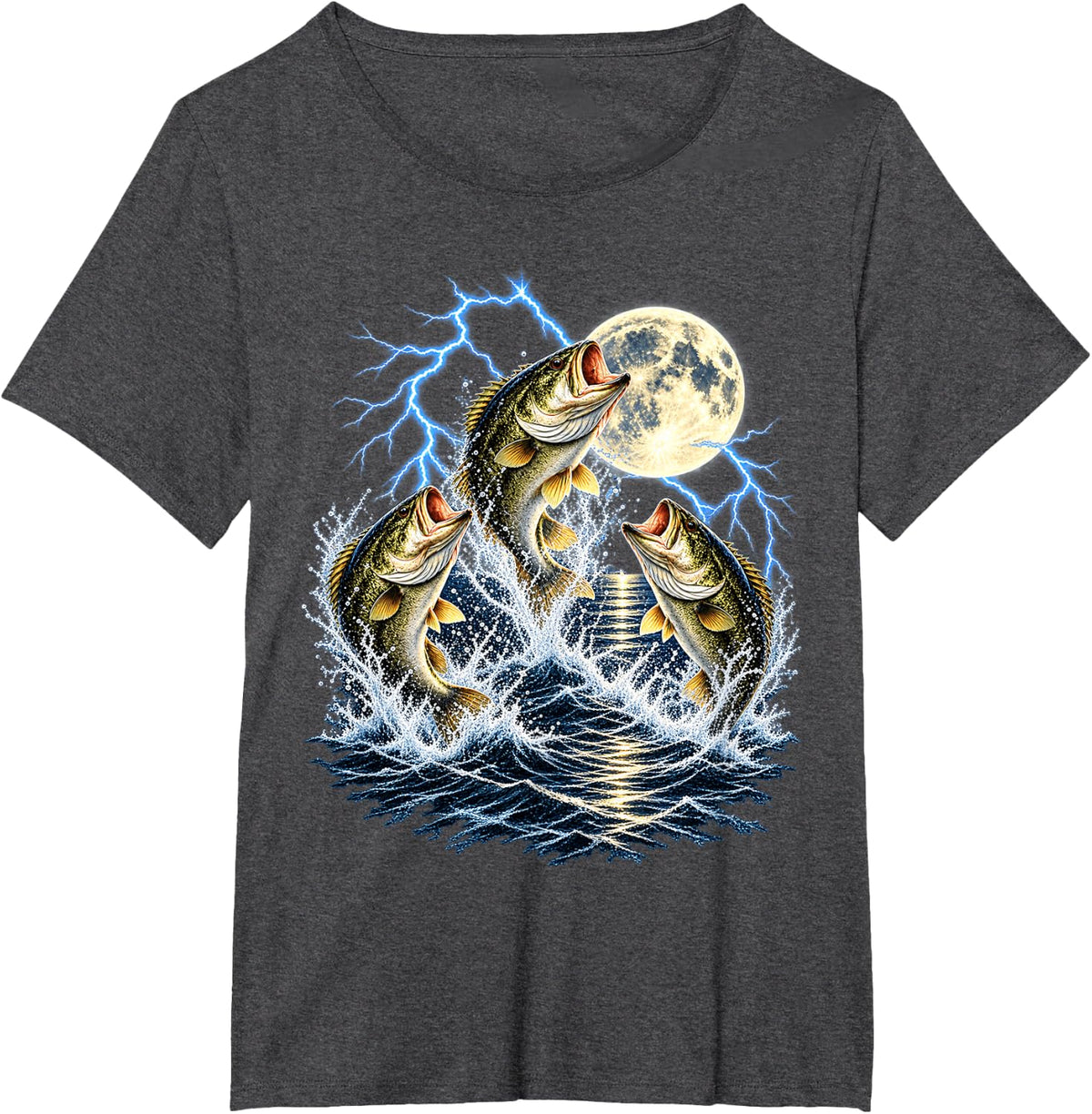 Largemouth Bass T-Shirt - Dark Heather Grey