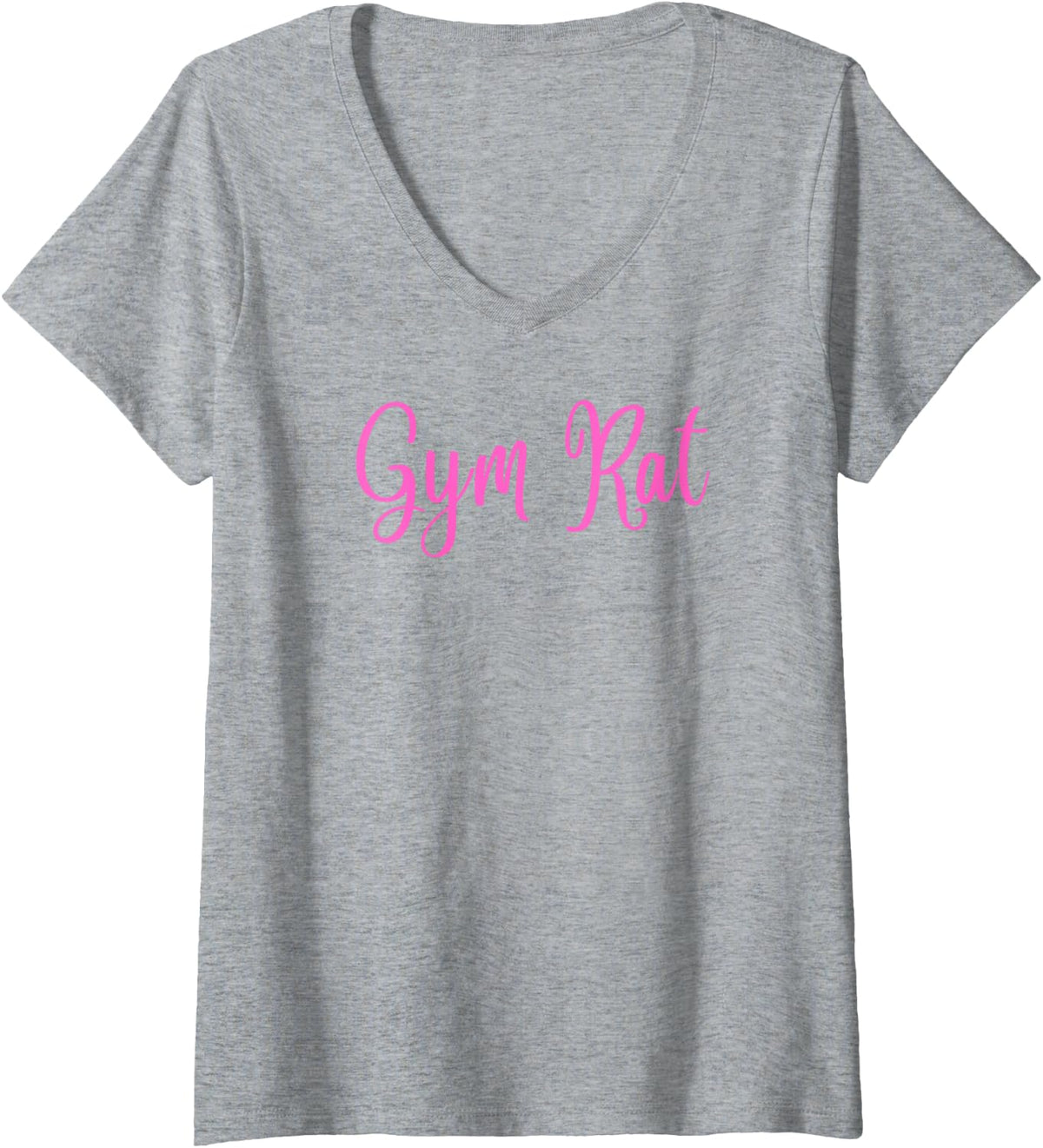 Womens Gym Rat V-Neck T-Shirt - Heather Grey
