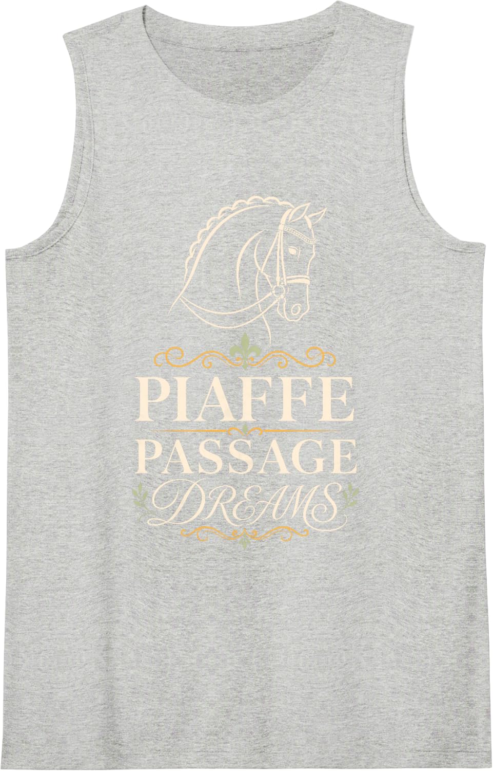 Piaffe Passage Dreams Horse Dressage Rider Sleeveless Tank Top - Heather Grey
