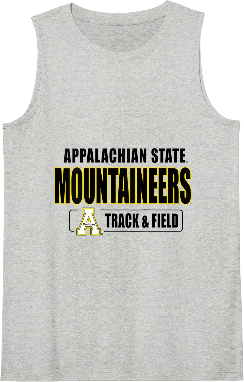 App State Icon Script Track & Field - App State Mountaineers Tank Top - Heather Grey