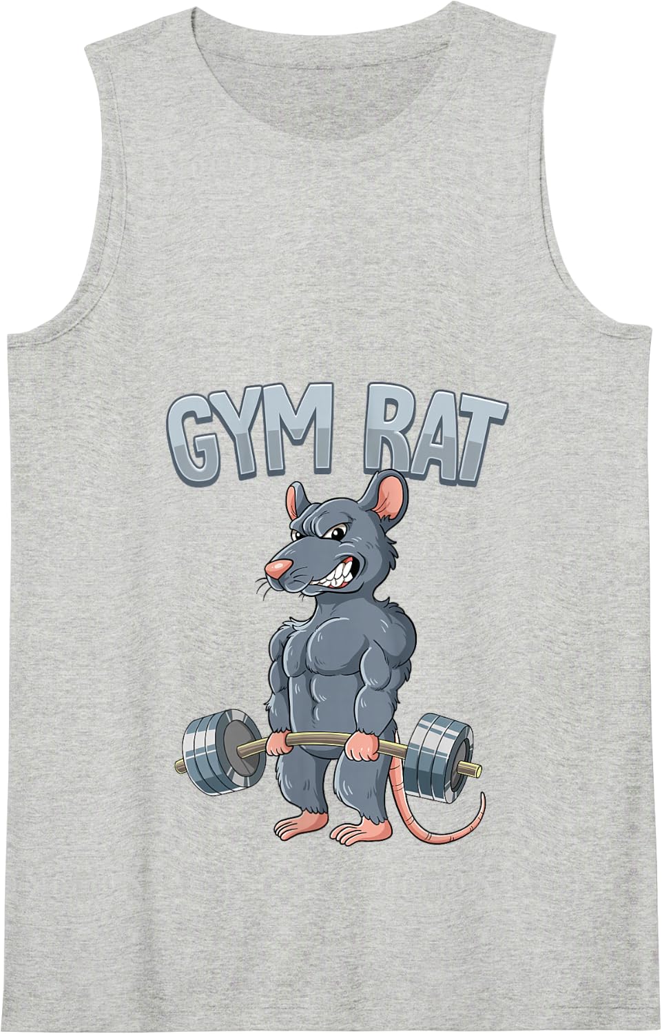 Weight Training Deadlift Gym Rat Tank Top - Heather Grey