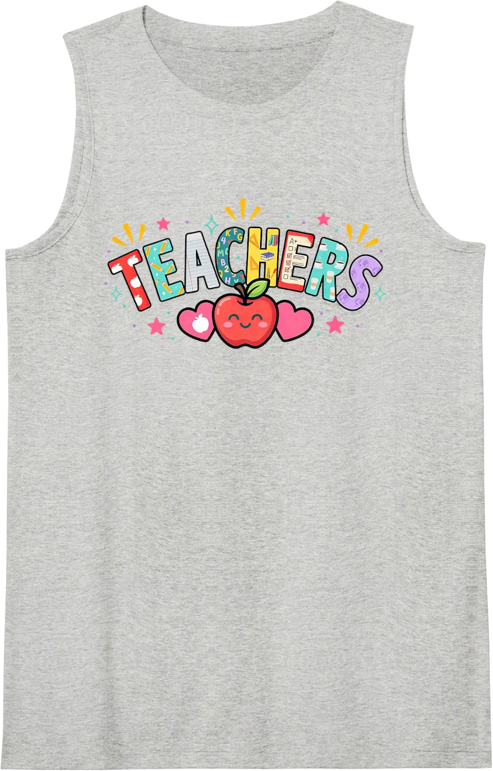Middle School Teacher Junior High Educator Faculty Sleeveless Tank Top - Heather Grey