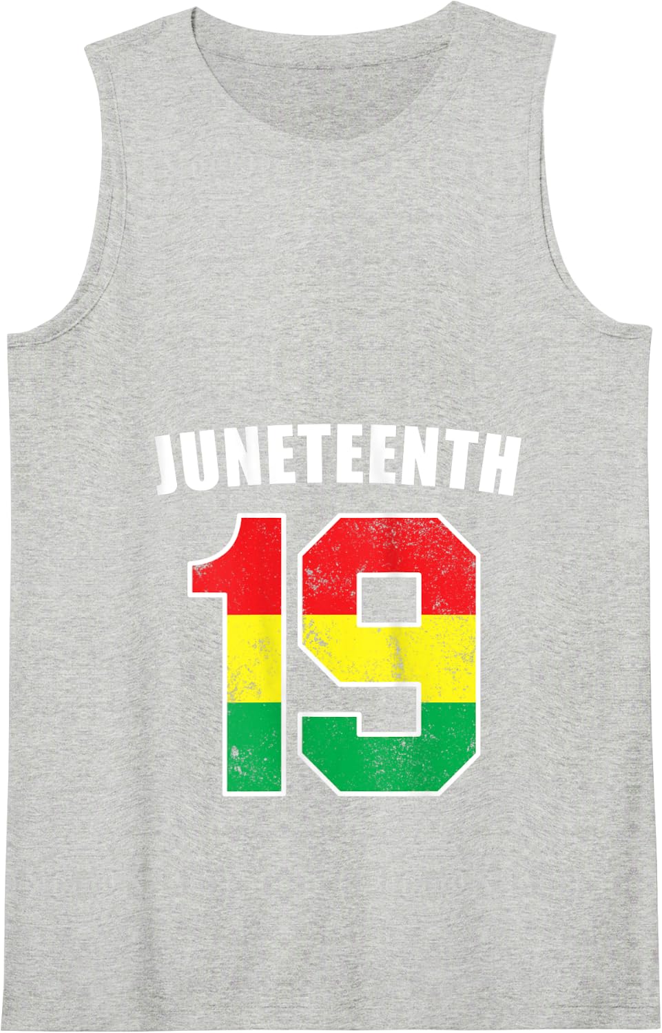 Juneteenth 19 Jersey Black American Freedom Juneteenth Tank Top - Heather Grey