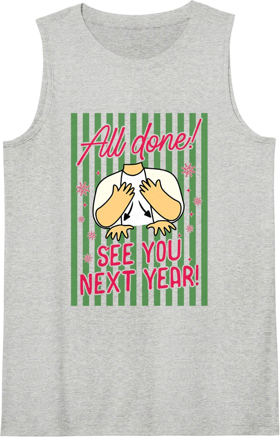 All Done Christmas Special Education Xmas para SPED Matching Sleeveless Tank Top - Heather Grey
