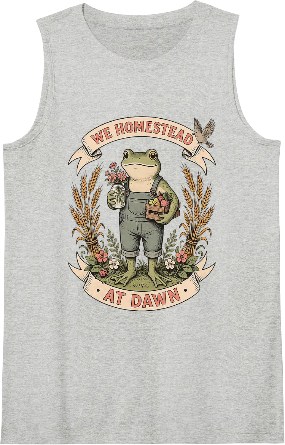 Homesteading Farmer Off Grid Living Self Sufficiency Sleeveless Tank Top - Heather Grey