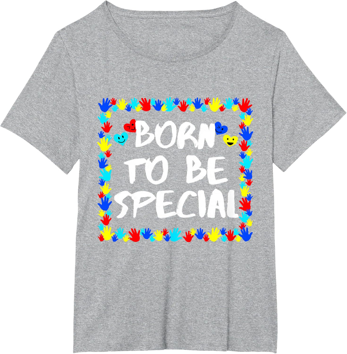 Autism Shirts for Boys Born to Be Special Autism Awareness Tees and T-Shirts for Kids - Heather Grey
