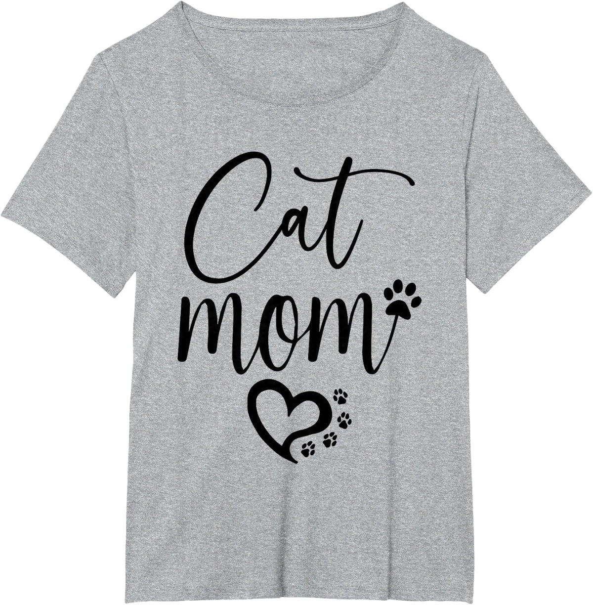 Cat Mom T-Shirt - Heather Grey