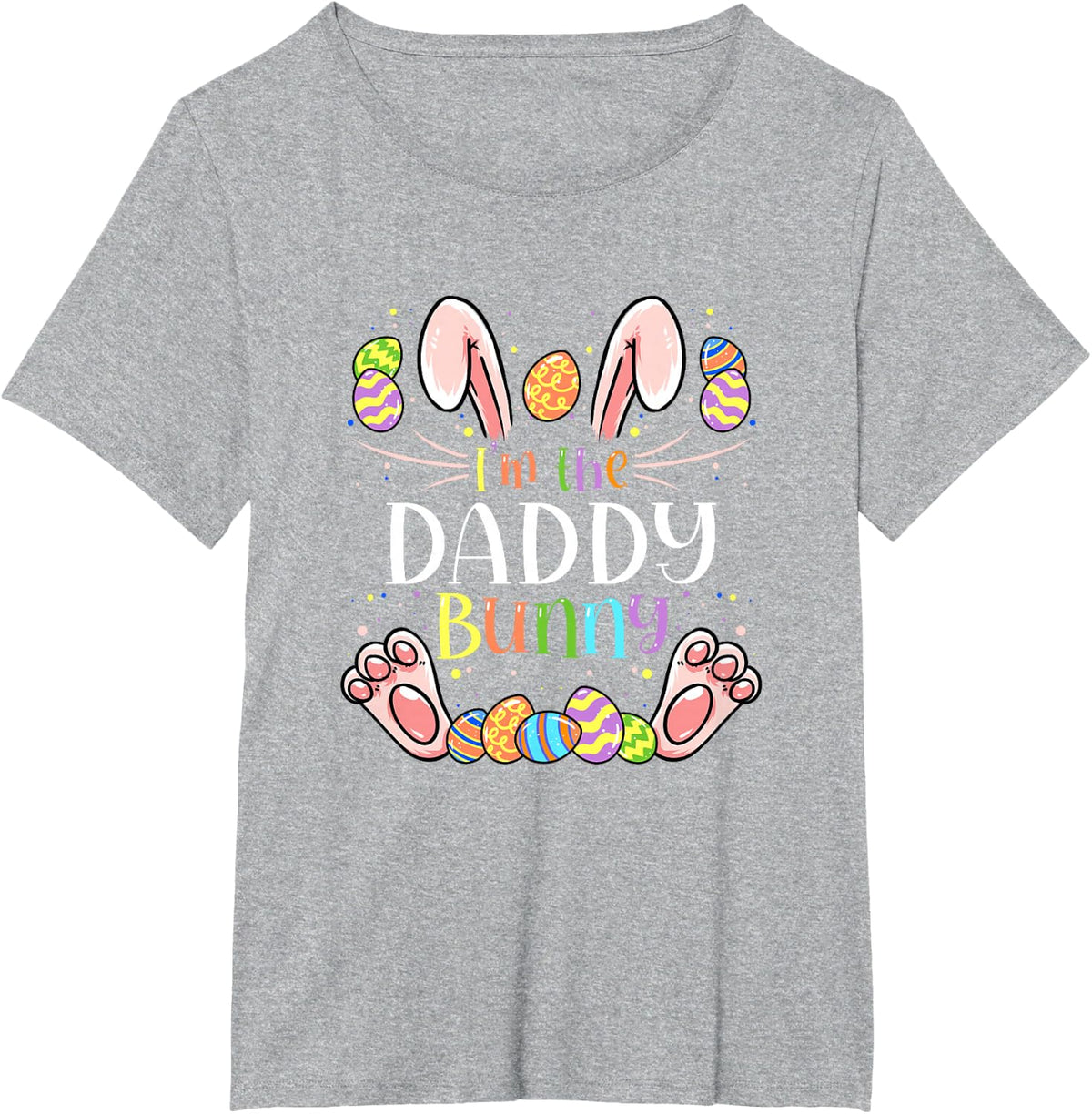 I'm The Daddy Bunny Matching Family Easter Gang Crew T-Shirt - Heather Grey