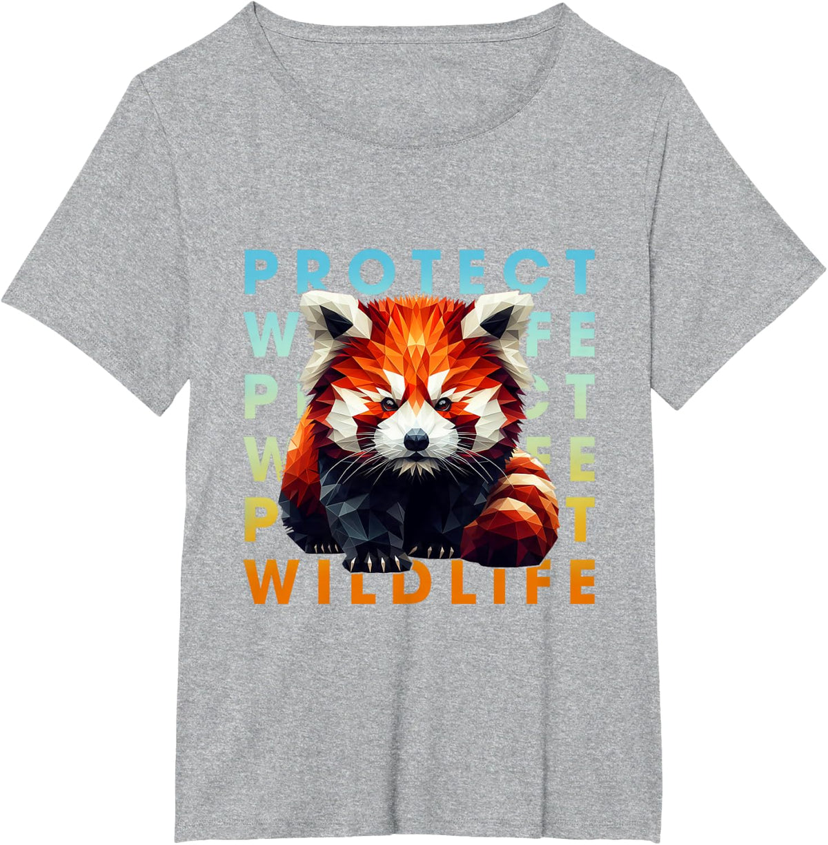 Protect Wildlife Endangered Animal Species Red Panda Love T-Shirt - Heather Grey