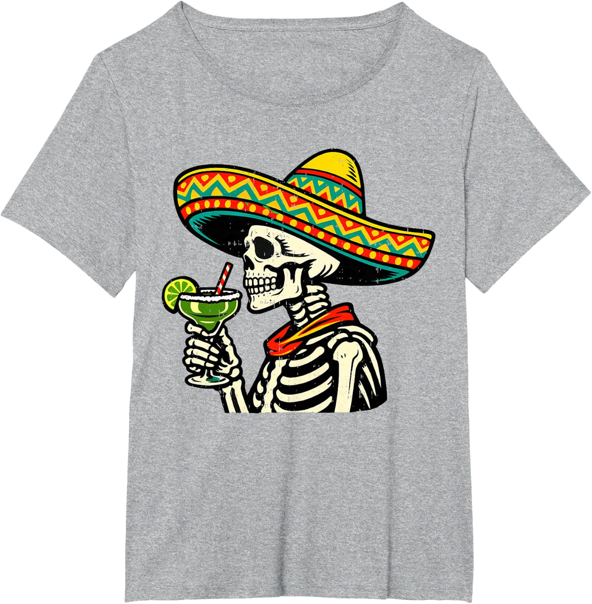 Happy Cinco de Mayo Fiesta Funny Drinking T-Shirt Tee for Men Women Mexican Party - Heather Grey