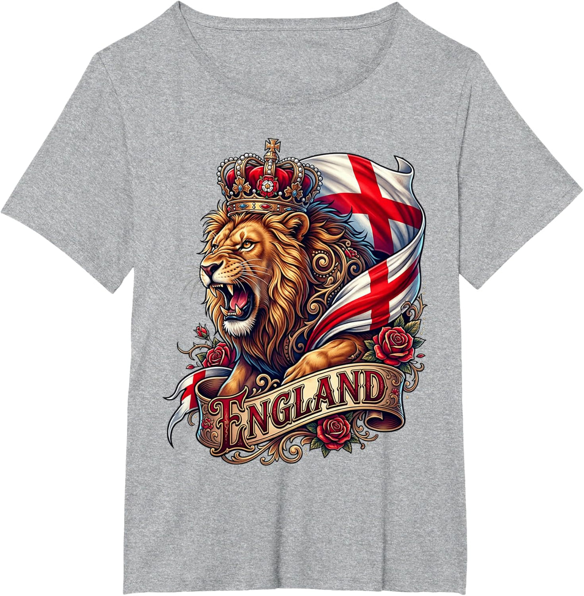 England Soccer Fan Football English Match Day Pride T-Shirt - Heather Grey