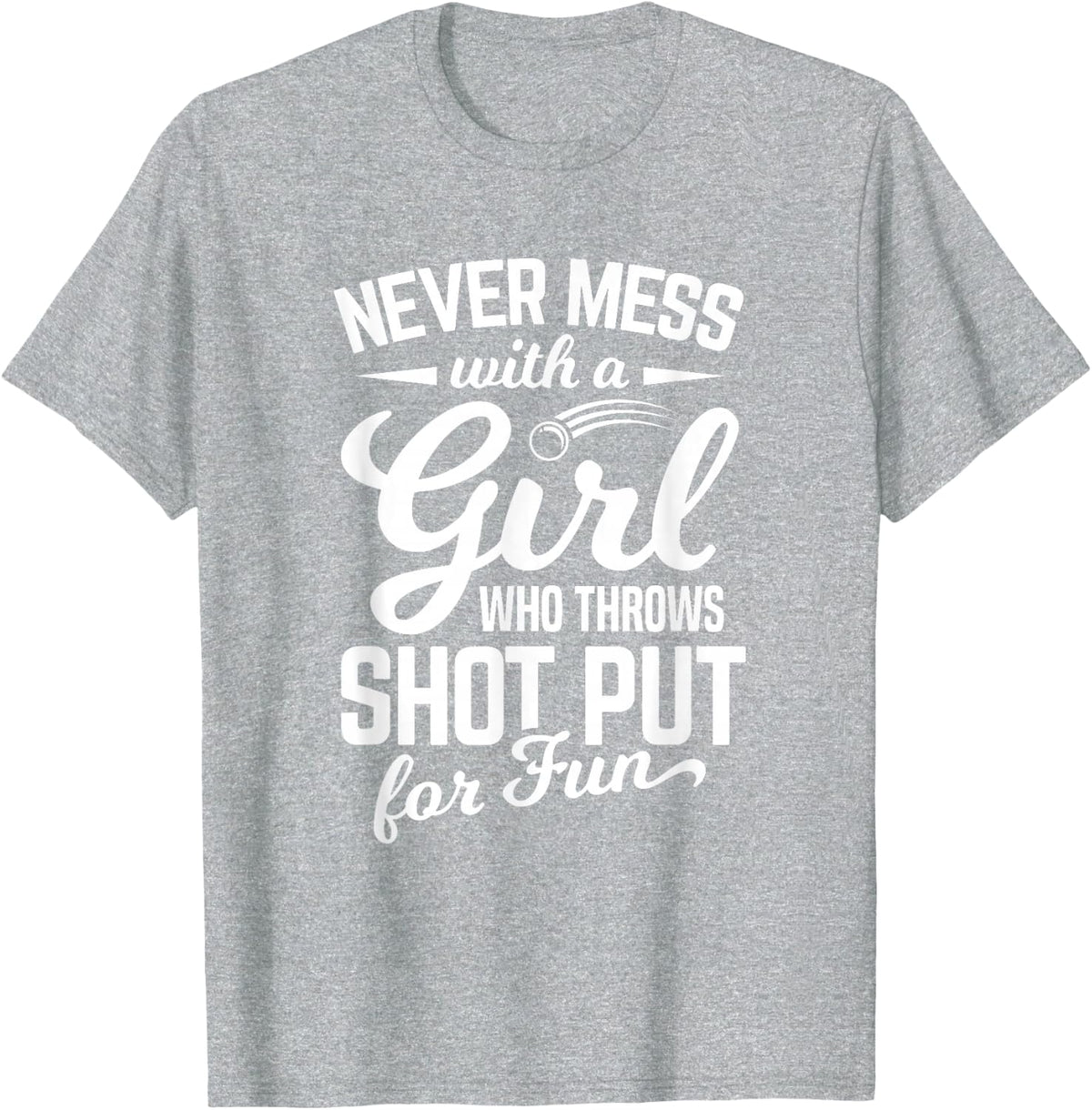 Funny Discus Throwing Shot Put Discus Thrower Girl T-Shirt - Heather Grey