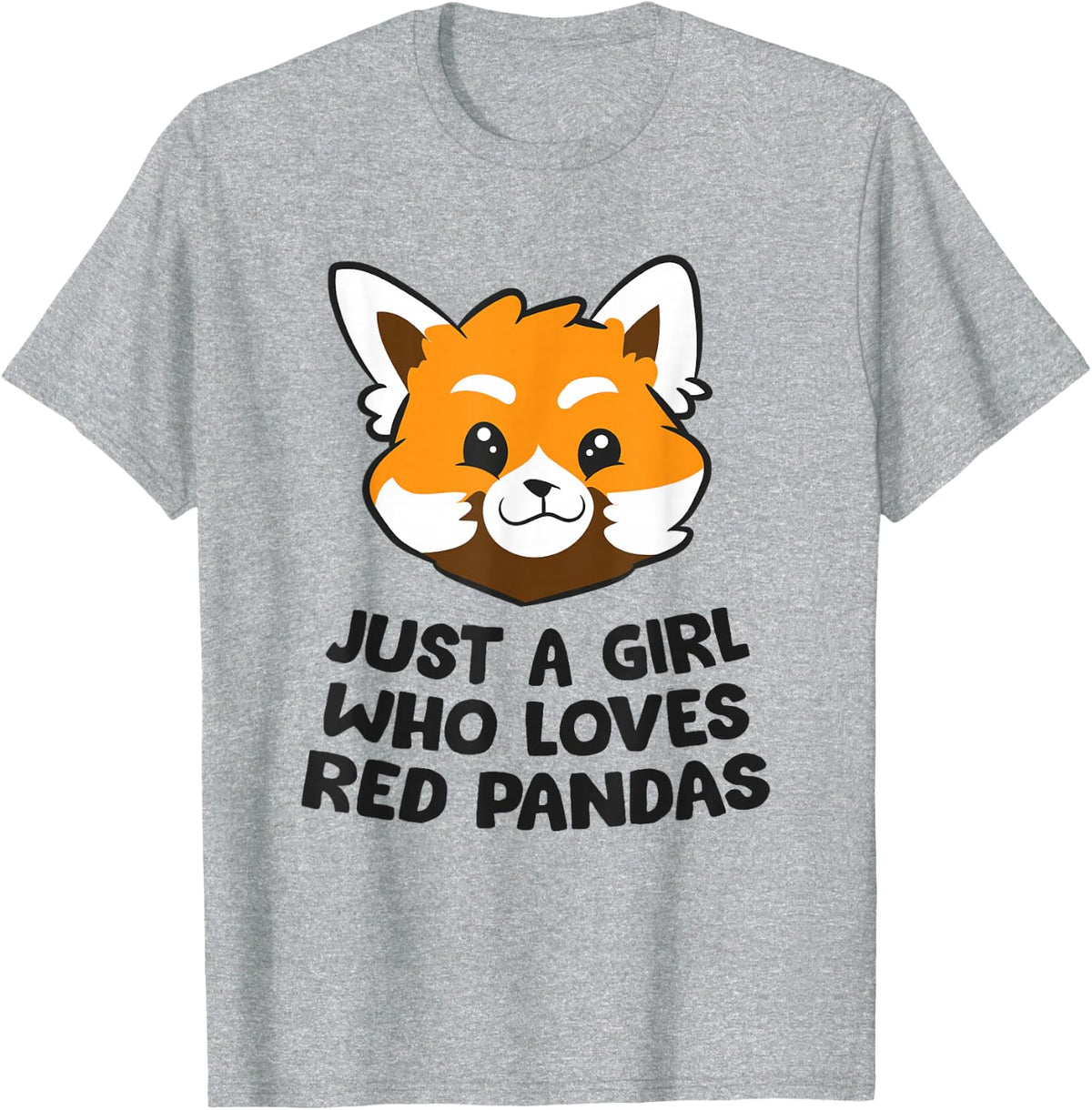 Red Panda Just a Girl Who Loves Red Pandas T-Shirt - Heather Grey