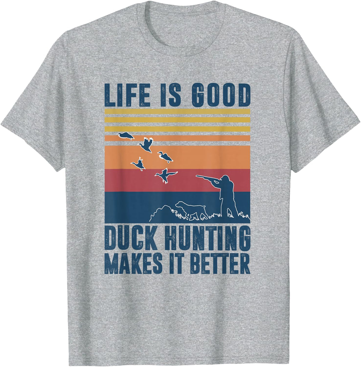 Duck Hunting Gifts for Duck Hunters Men Women Waterfowl T-Shirt - Heather Grey