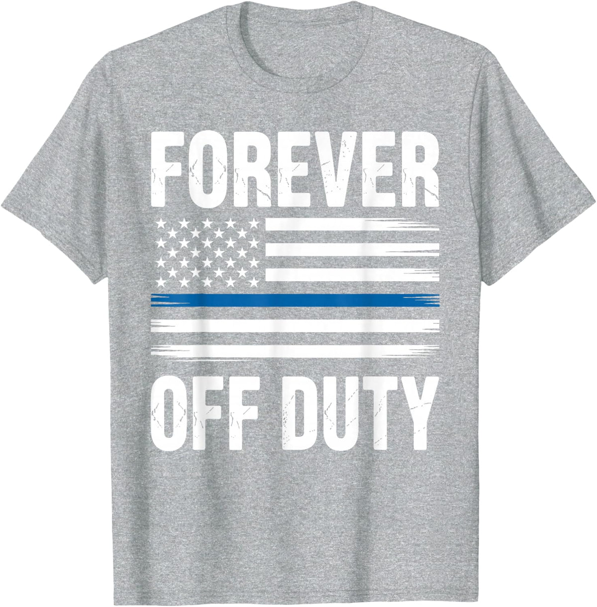 Cool Retired Cop Design for Men Women Retired Police Officer T-Shirt - Heather Grey