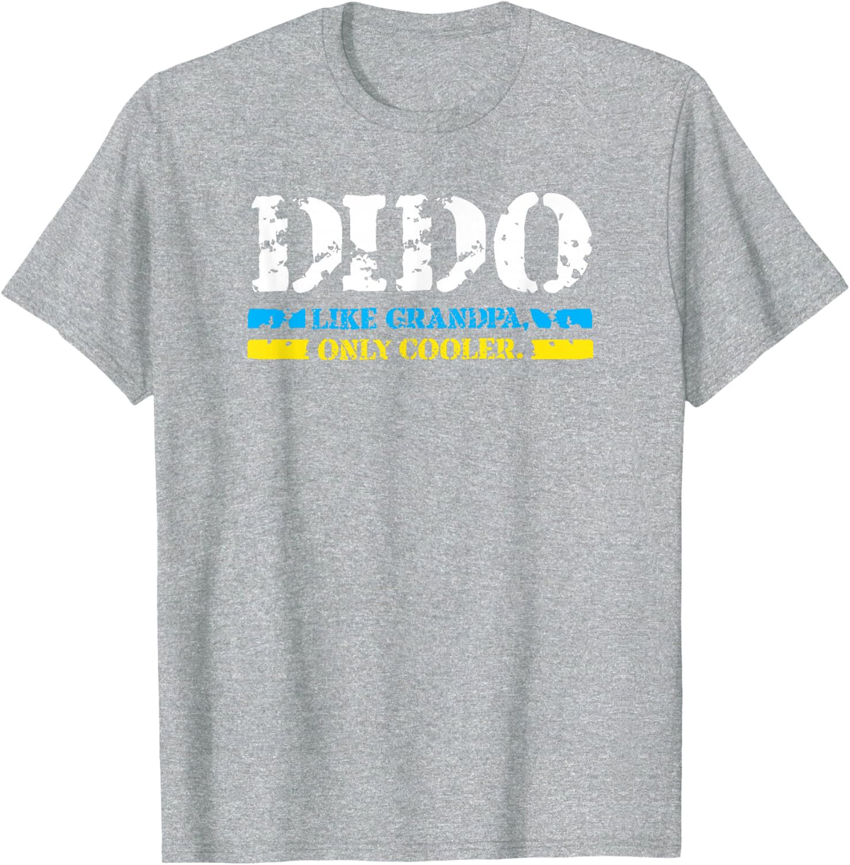 Dido Like Grandpa, Only Cooler Ukrainian Flag Grandpa Gift T-Shirt - Heather Grey