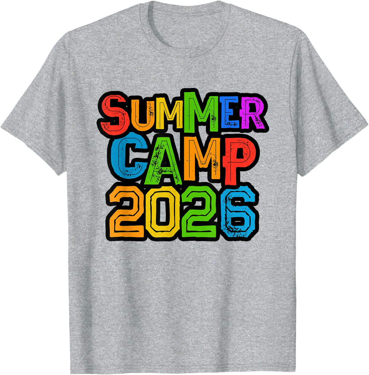Cute Summer Camp 2026 Kids Camping Host Chaos Coordinator Tee T-Shirt - Heather Grey