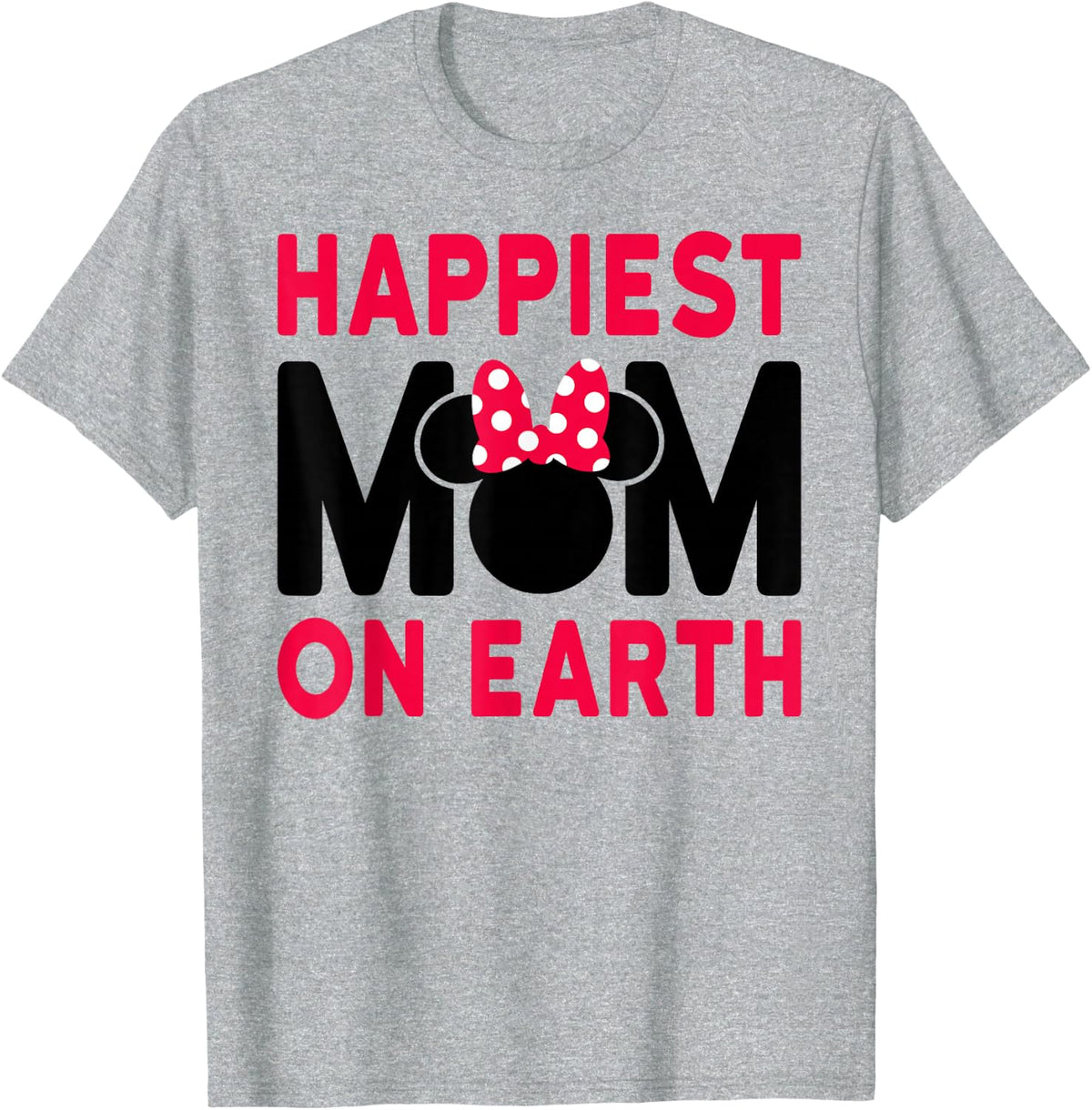 Disney Mother's Day Happiest Mom T-Shirt - Heather Grey