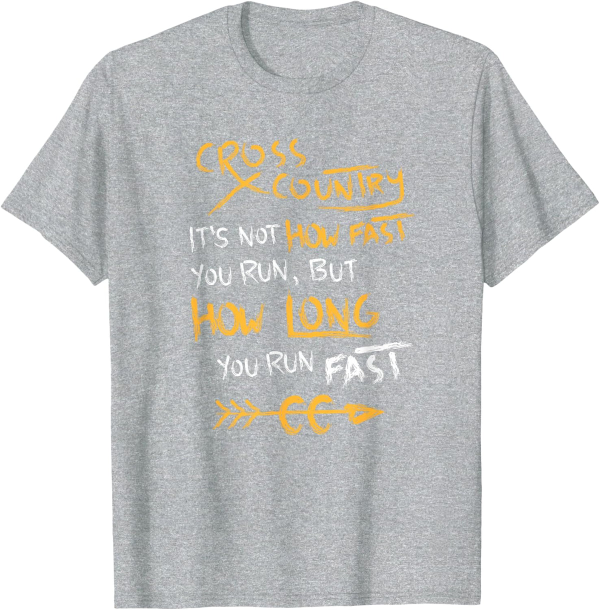 Funny Cross Country Quote Shirt CC Runner Gift Tshirt T-Shirt - Heather Grey
