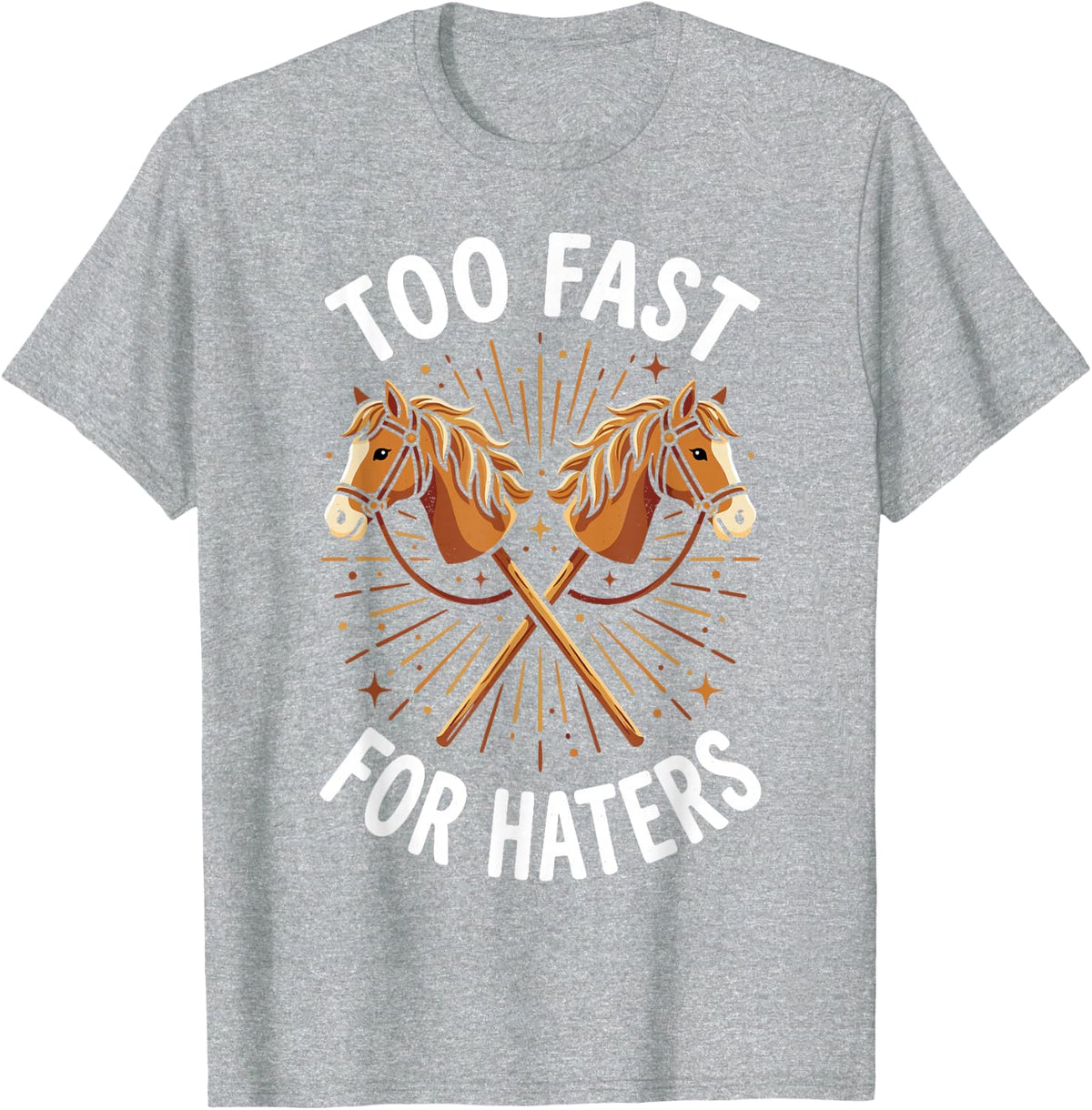 Hobby Horsing Haters Horse for Girls and Women T-Shirt - Heather Grey