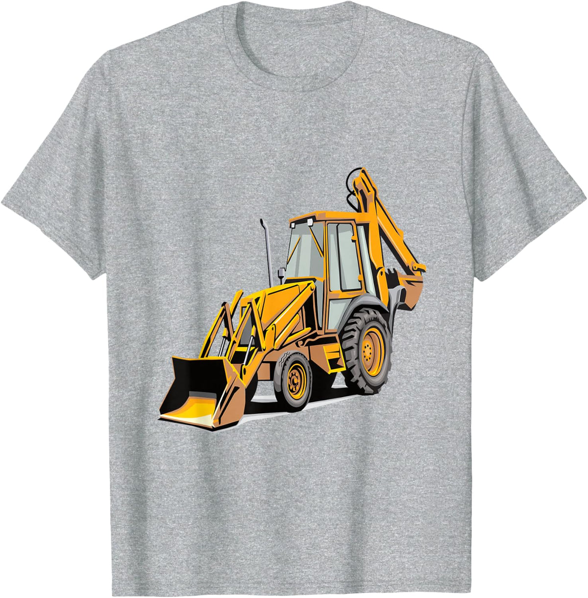 Backhoe Loader Construction Machine Heavy Equipment T-Shirt - Heather Grey