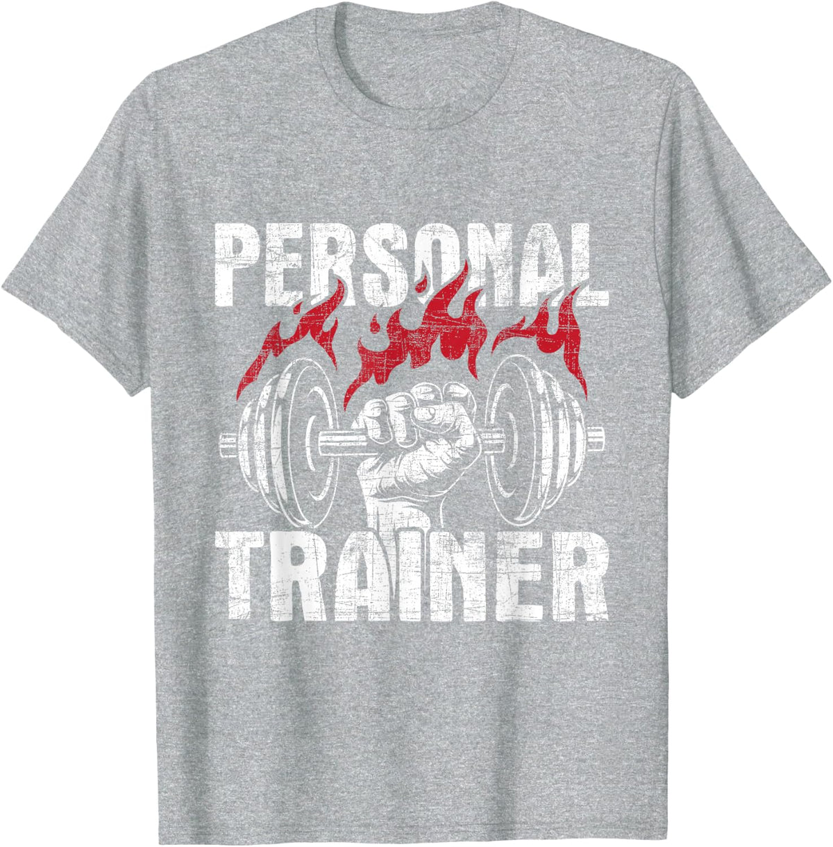 Personal Trainer - Fitness Lover Gym Coach Workout Exercise T-Shirt - Heather Grey